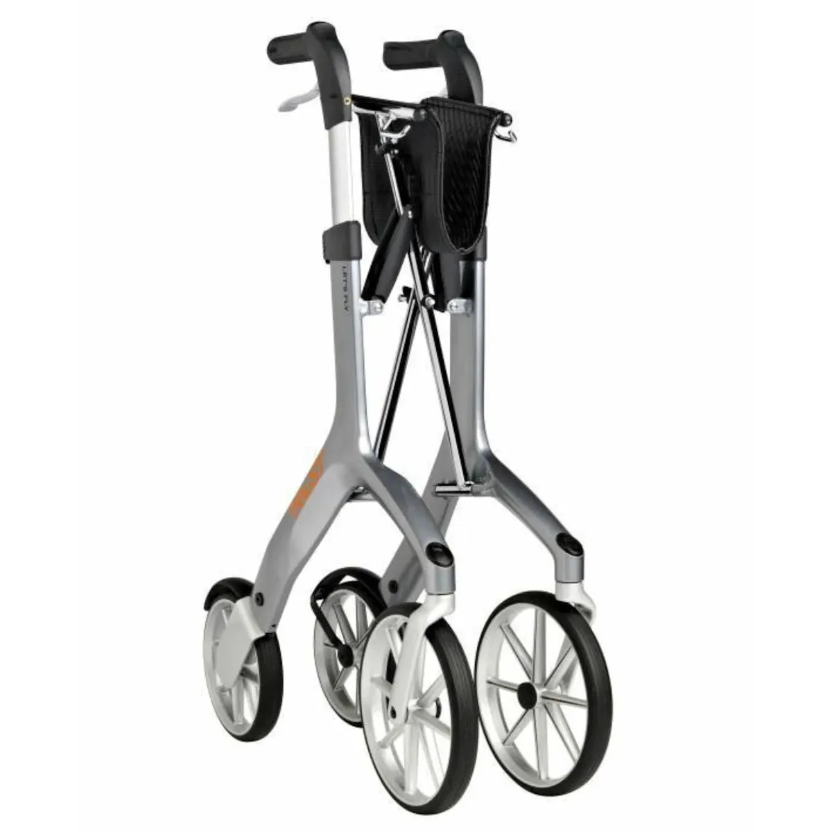 Lets Fly Rollator In Grey Folded.jpg